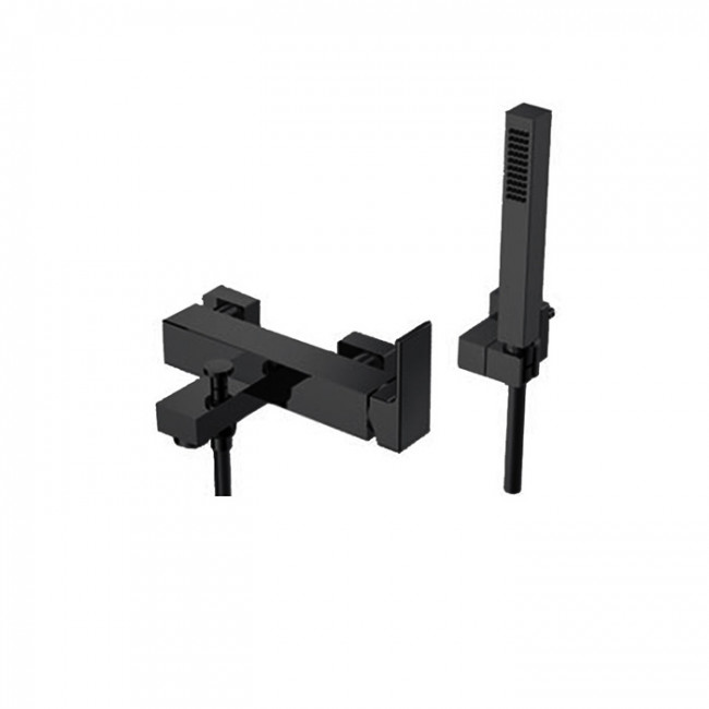 Gattoni Kubik Смеситель для ванны/душа, встраиваемый, с ручной лейкой, цвет: черный матовый 2500/25NO