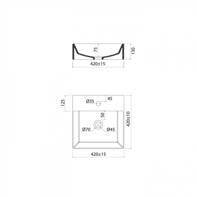 Умывальник накладной/подвесной, белый глянцевый, Bild, IDDIS, BILWS42i27