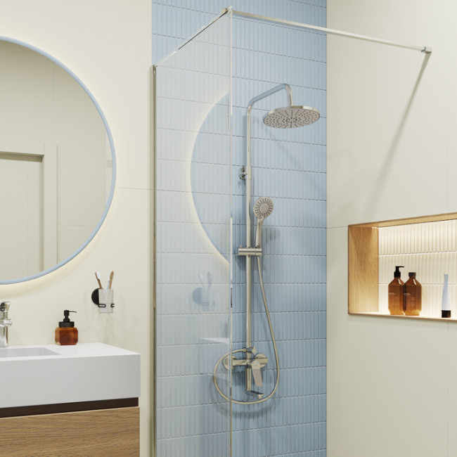 Душевая система с тропическим душем Milardo Enjoy хром глянцевый (ENJSB3FM06)