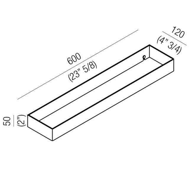 Agape 369 Полотенцедержатель, 60см, подвесной, цвет: глянец Agape 369 Полотенцедержатель, 60см, подвесной, цвет: глянец