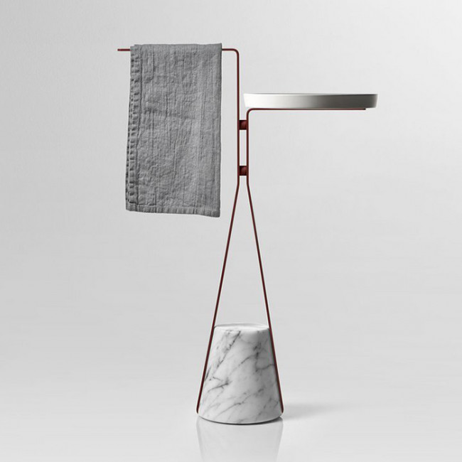 Antonio Lupi Halo Полотенцедержатель напольный 46х24х64см., база из мрамора Carrara satinato, столешн белая из Flumood, структ Veneziano goffrato Antonio Lupi Halo Полотенцедержатель напольный 46х24х64см., база из мрамора Carrara satinato, столешн белая из Flumood, структ Veneziano goffrato