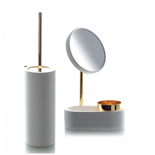 Bertocci Easy Ершик напольный, цвет: белый/золото Bertocci Easy Ершик напольный, цвет: белый/золото