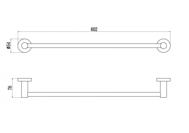 Держатель для полотенец прямой 60 см Savol (S-005624H)