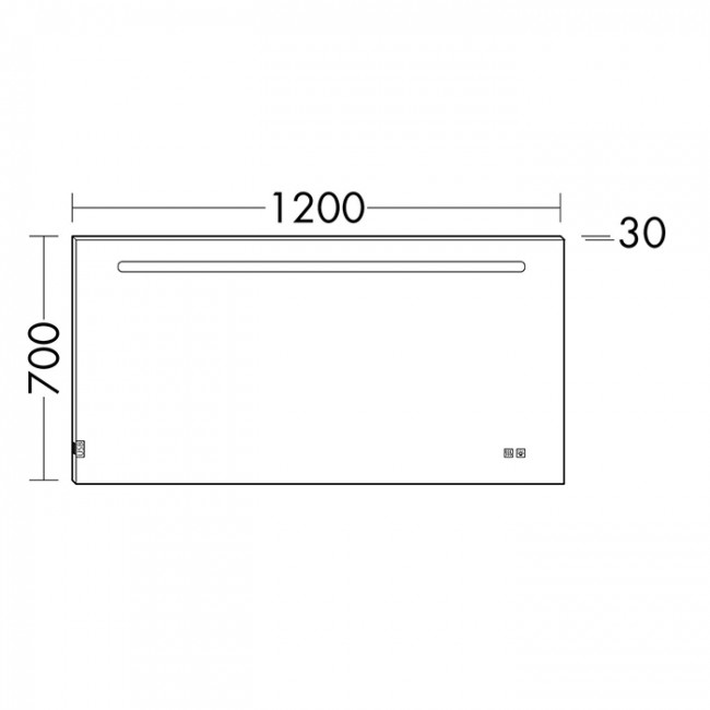 Burgbad Fiumo Зеркало со светодиодной подсветкой, выключателем, подогревом и USB розеткой 120х70х30 мм