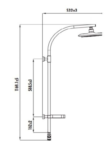 CREAVIT Душевой гарнитур (белый) SH773