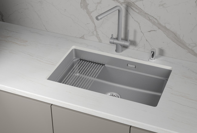 Кухонная мойка GRANULA кварц (7303iU, АЛЮМИНИУМ) Кухонная мойка GRANULA кварц (7303iU, АЛЮМИНИУМ)