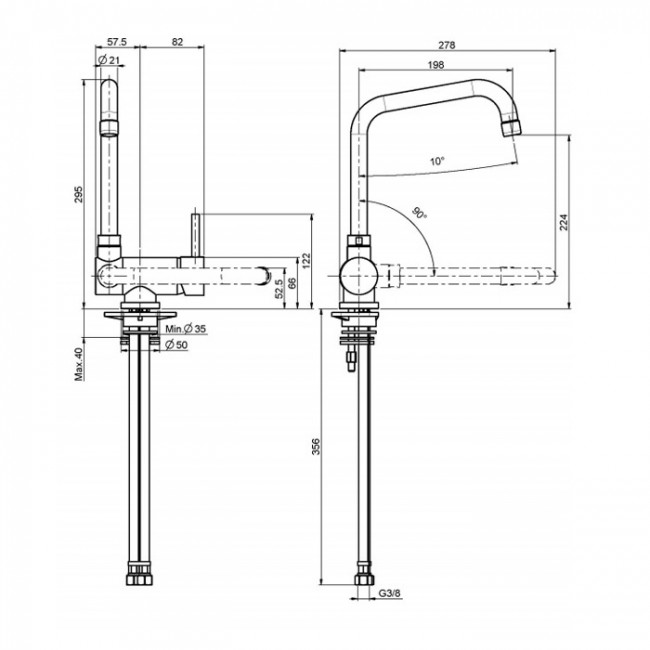 Carlo Frattini Kitchen Смеситель для кухни опускающимся изливом, цвет: хром Carlo Frattini Kitchen Смеситель для кухни опускающимся изливом, цвет: хром
