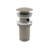 Alcaplast A392-N-P Донный клапан сифона для умывальника CLICK/CLACK 5/4", цельнометаллический с переливом и большой заглушкой, NICKEL-глянец