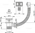 Alcaplast A331 Донный клапан сифона для мойки 6/4" с нержавеющей peшeткой DN70 и гофропереливом