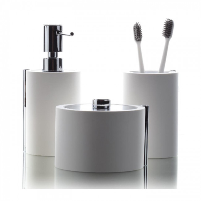 Bertocci Easy Стакан настольный, цвет: белый/хром Bertocci Easy Стакан настольный, цвет: белый/хром