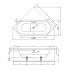 Bette Starlet Ванна шестиугольная с шумоизоляцией встраиваемая, 188х70х42см, BetteGlasur® Plus, цвет: белый