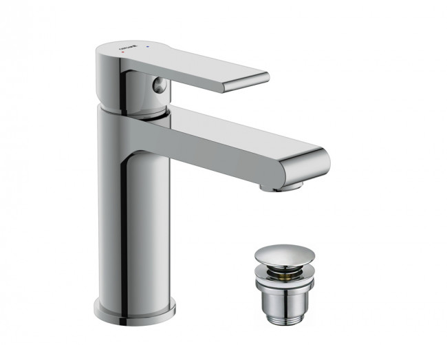 Смеситель для раковины Cersanit BRASKO однорычажный клик клак (63020) Смеситель для раковины Cersanit BRASKO однорычажный клик клак (63020)