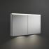 BURGBAD Iveo  Зеркальный шкаф с подсветкой , 110.8х68х16см,свет. 1 выкл. стекл полки, 2 зеркальн двери с обеих сторон, зеркальная поверхность