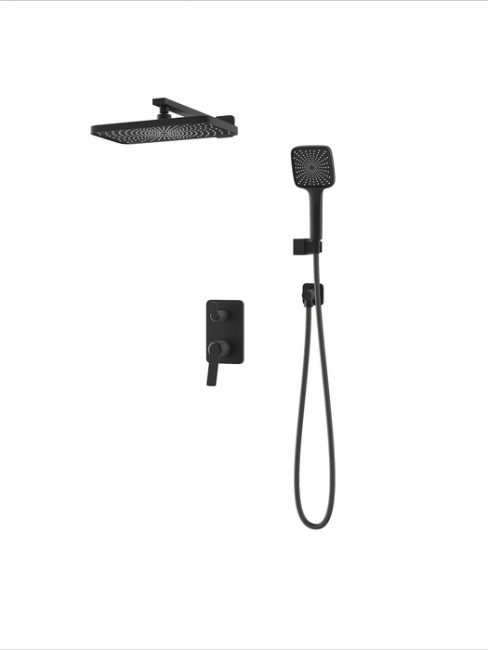 Встраиваемая система с тропическим и ручным душем, матовый черный, Parker, IDDIS, PARBL02i67