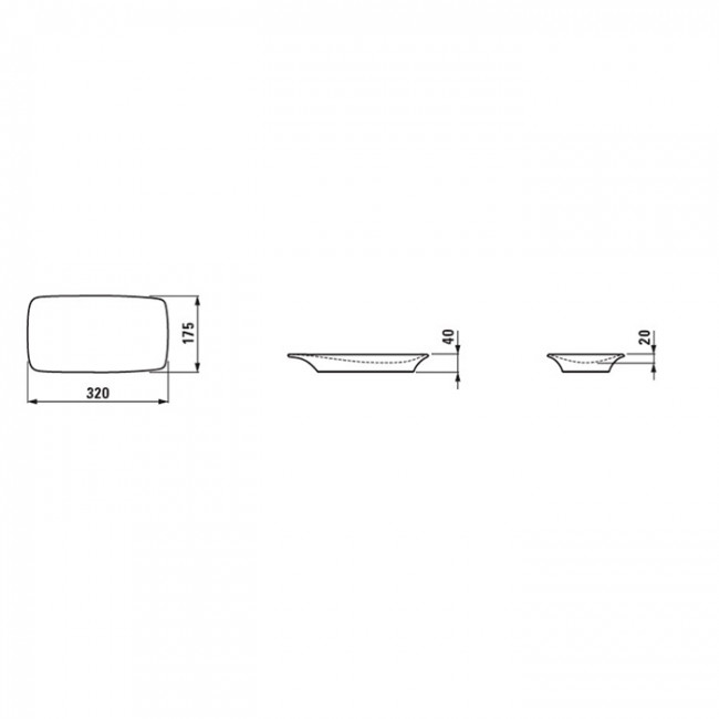 Laufen Home collection Керамический лоток 320х175х40 мм AURELIO, напольный, цвет: белый