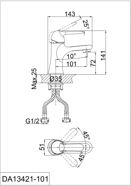 Комплект смесителей D&K DA1340005SET (DA1342141,DA1343301)
