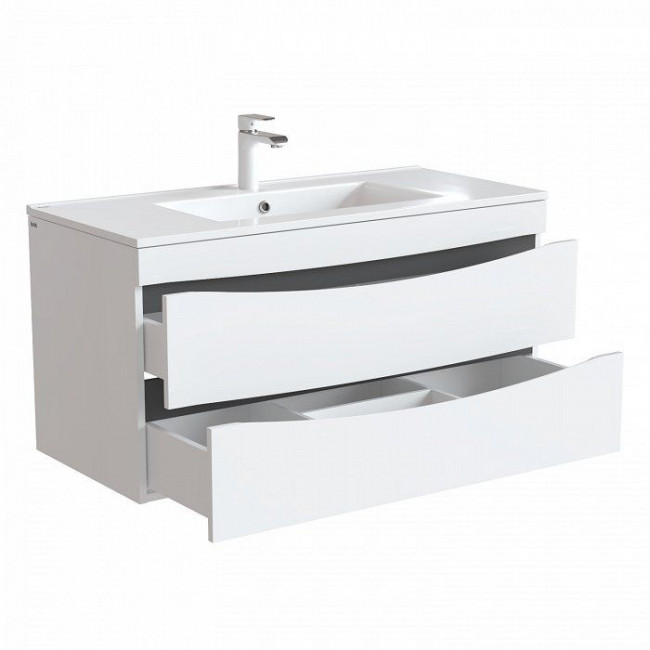 Тумба с раковиной IDDIS Cloud 100 подвесная белая (CLO10W1i95K)