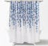 Шторка для ванной 180х180 Carnation Home Fashions Garland Blue ALA180BLU