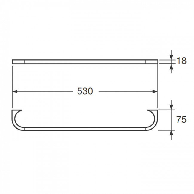 Armani Roca Baia Полотенцедержатель 53х7.5х1.8см, подвесной, цвет: greige
