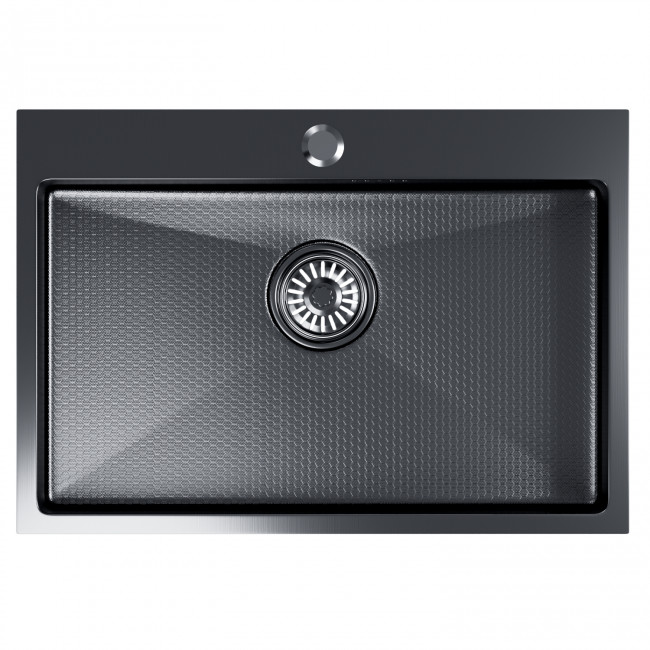 Кухонная мойка 65х45 вып 3 1/2 MIXLINE PRO 22см с сифоном черный графит НАНО (552937) Кухонная мойка 65х45 вып 3 1/2 MIXLINE PRO 22см с сифоном черный графит НАНО (552937)