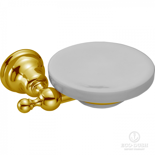 CISAL Arcana Мыльница подвесная керамическая, цвет: белый/золото
