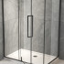 Душевой угол Veconi Rovigo RV033B-80100-01-C7, 800х1000х1950 черный,  прозрачное