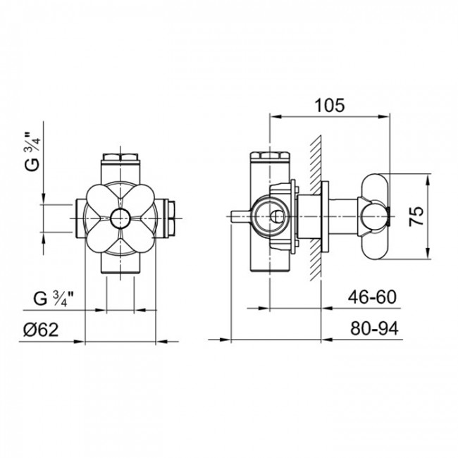 Fantini I Balocchi Запорный вентиль, 3/4", цвет: белый матовый