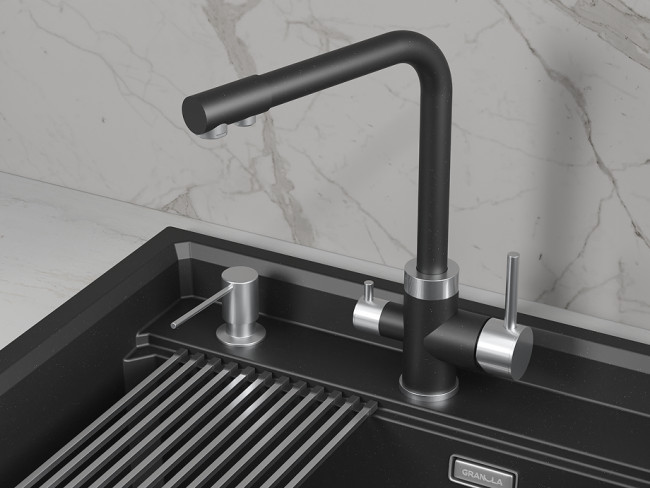 Смеситель для кухни GRANULA 5015, (5015, ШВАРЦ) Смеситель для кухни GRANULA 5015, (5015, ШВАРЦ)