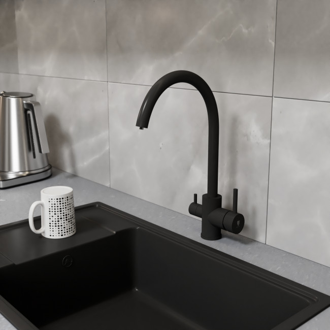 Смеситель для кухонной мойки с фильтром RUSH (SUS9035-37Black)