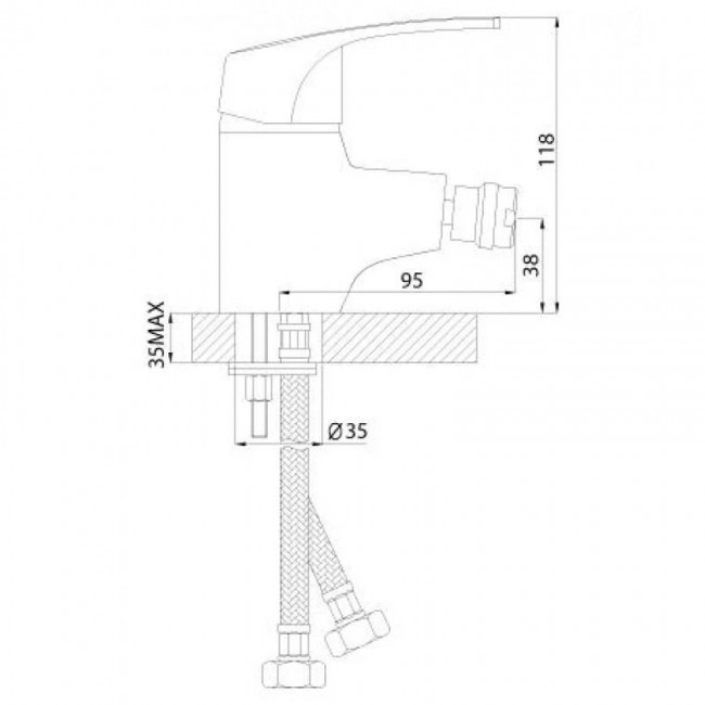 Смеситель для биде Rossinka D (D40-51)