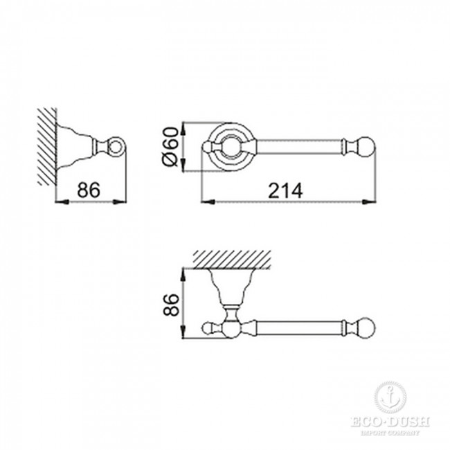 CISAL Arcana Держатель туалетной бумаги, цвет: хром CISAL Arcana Держатель туалетной бумаги, цвет: хром