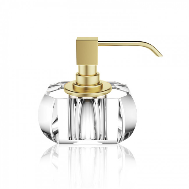 Decor Walther Kristall SSP Дозатор для мыла, настольный, цвет: хрусталь/золото матовое 933456 Decor Walther Kristall SSP Дозатор для мыла, настольный, цвет: хрусталь/золото матовое 933456