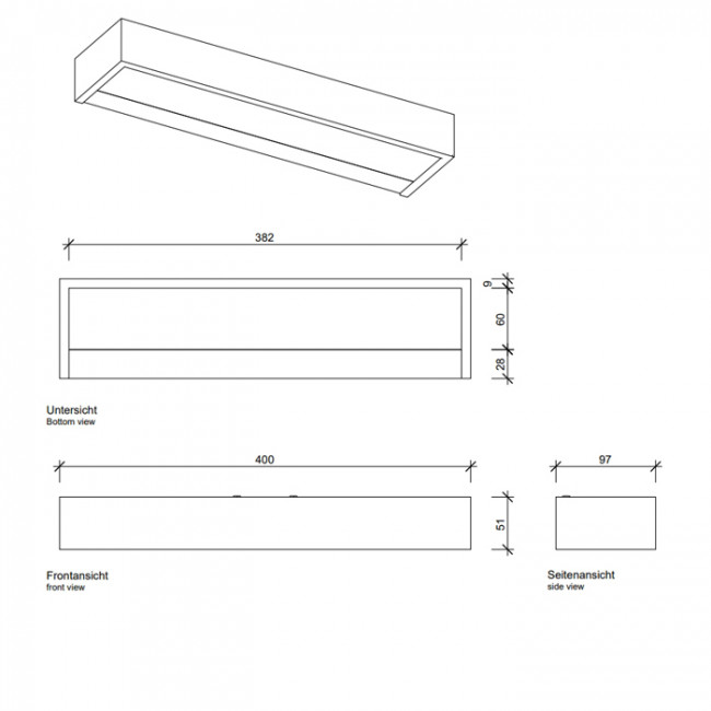 Decor Walther Box 25 N LED Светильник настенный 25x10x5см, светодиодный, 1x LED 18.4W, цвет: золото матовое