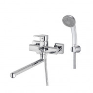 Смеситель для ванны с длинным изливом, хром глянцевый, Poli, Milardo (POLSB00M10)