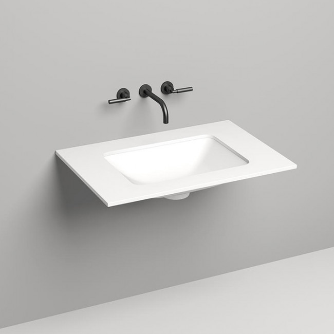 Salini Столешница 80х50х1.5 cм, из материалов S-Stone, цвет: белый матовый