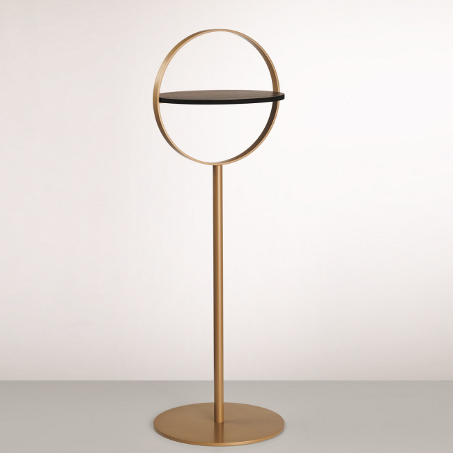 Burgbad Lavo 2.0 Полка напольная O31х30см., с полотенцедержателем, цвет: золото