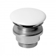 AZZURRA Донный клапан для раковины универсальный, с крышкой керамической, цвет: белый