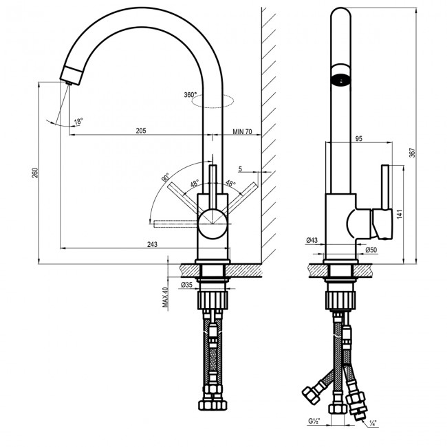 Смеситель Rossinka для кухни с подключением к фильтру питьевой воды (Z35-36) Смеситель Rossinka для кухни с подключением к фильтру питьевой воды (Z35-36)