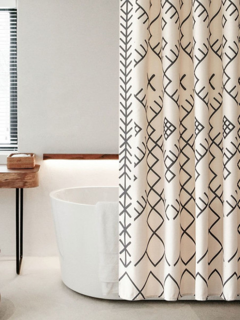 Шторка для ванной 180х200 Carnation Home Fashions Akita AKT1820BBK