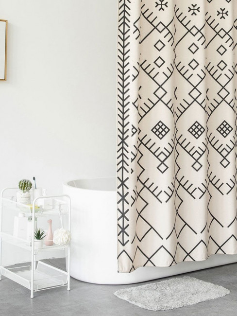 Шторка для ванной 180х200 Carnation Home Fashions Akita AKT1820BBK