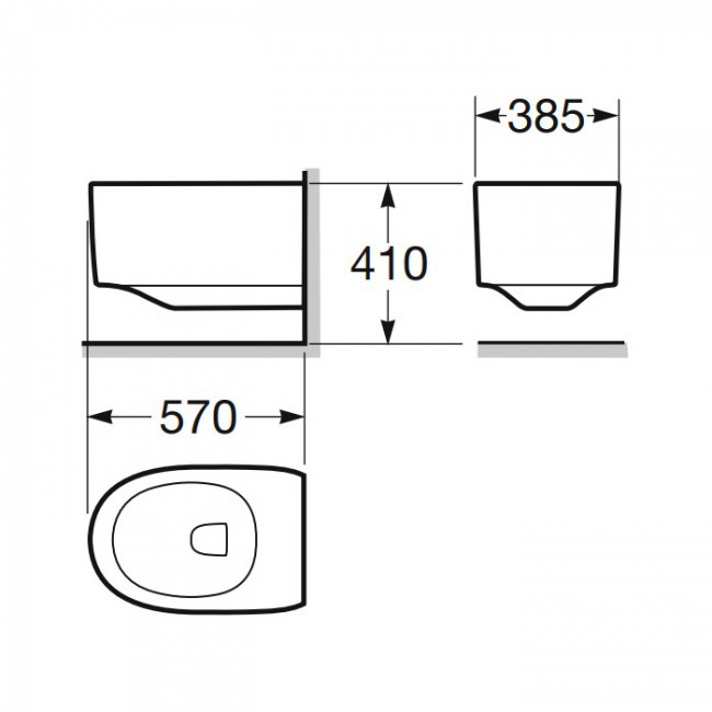 Armani Roca Island Унитаз подвесной 57х38.5х27см, со скрытым креплением, цвет: черный
