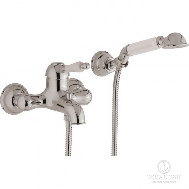 CISAL Arcana Empress Смеситель настенный для ванны/душа с ручной лейкой,держателем и шлангом, цвет: хром CISAL Arcana Empress Смеситель настенный для ванны/душа с ручной лейкой,держателем и шлангом, цвет: хром