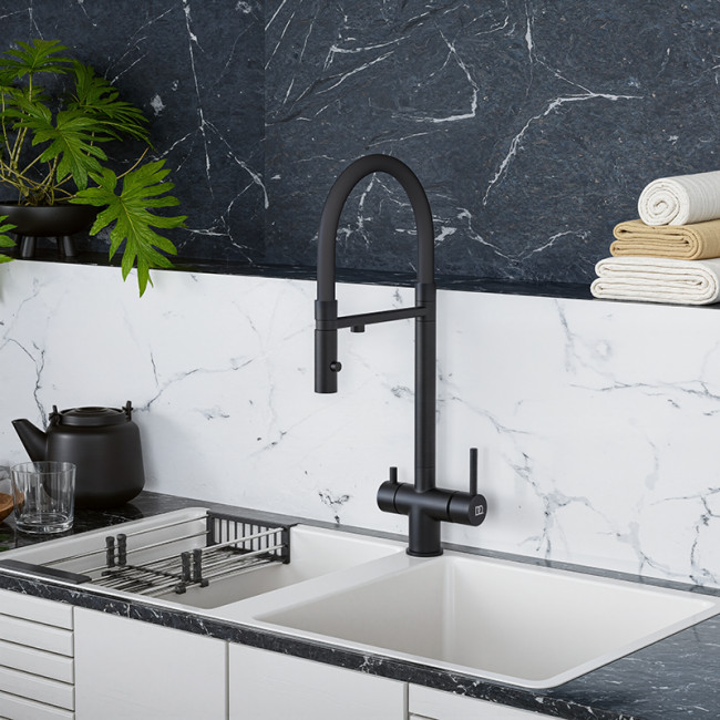 Смеситель для кухонной мойки DQ с фильтром черный (DA1462505Black) Смеситель для кухонной мойки DQ с фильтром черный (DA1462505Black)