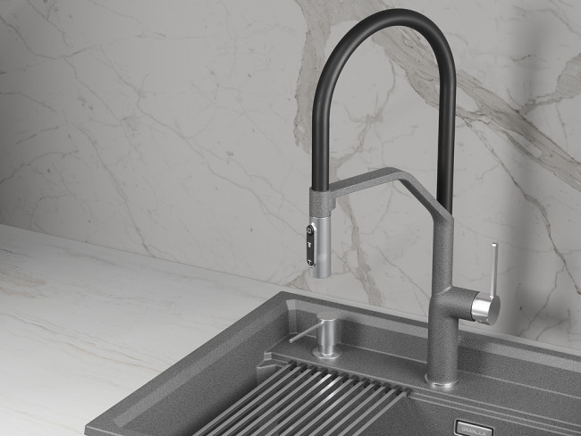 Смеситель для кухни GRANULA (9012, ГРАФИТ) Смеситель для кухни GRANULA (9012, ГРАФИТ)