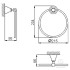 HUBER Croisette Полотенцедержатель - кольцо D21.5см, подвесной, цвет: бронза HUBER Croisette Полотенцедержатель - кольцо D21.5см, подвесной, цвет: бронза