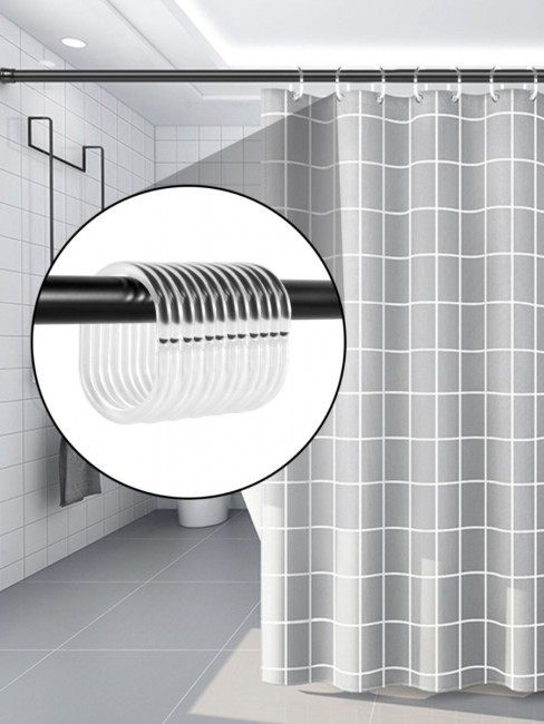 Набор из 12 крючков для шторки Grekon 37Cl прозр.
