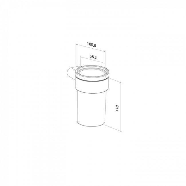 Стакан для зубных щеток IDDIS Petite нержавеющая сталь, хром матовый (PETSSSGi45)
