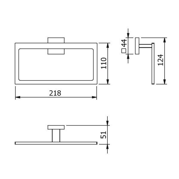 Полотенцедержатель квадрат Langberger Ledro 21838A Полотенцедержатель квадрат Langberger Ledro 21838A