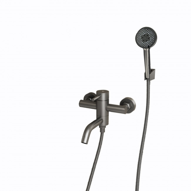 Смеситель для ванны с коротким изливом RUSH Melos (SUS1101-44Grey) Смеситель для ванны с коротким изливом RUSH Melos (SUS1101-44Grey)