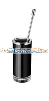 Ершик для туалета напольный Windisch FASHION BLACK GLASS AND CHROME FINISH 89403NCR